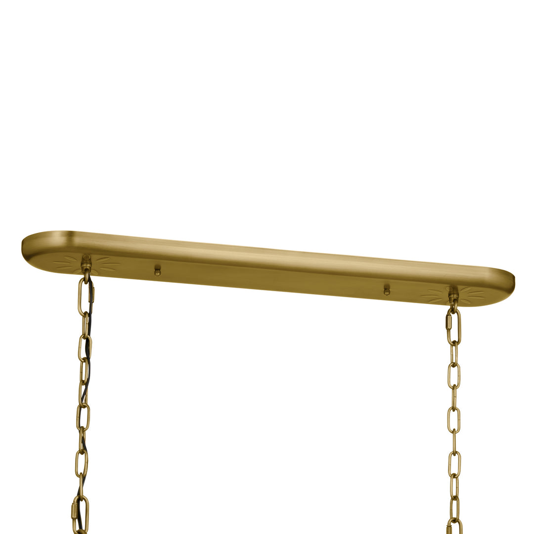 Kichler Canada - 52467NBR - Eight Light Linear Chandelier - Heddle - Natural Brass