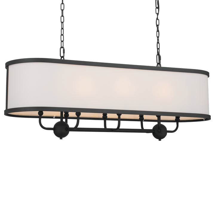 Kichler Canada - 52467BKT - Eight Light Linear Chandelier - Heddle - Textured Black