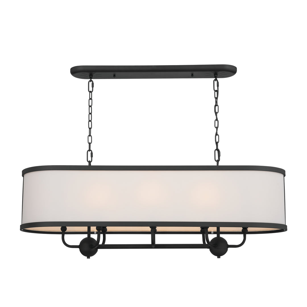 Kichler Canada - 52467BKT - Eight Light Linear Chandelier - Heddle - Textured Black