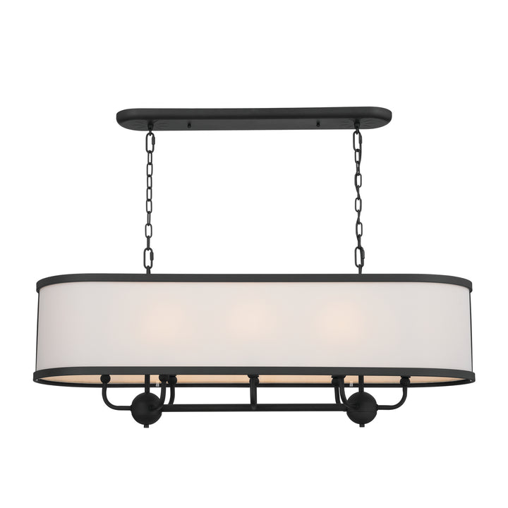 Kichler Canada - 52467BKT - Eight Light Linear Chandelier - Heddle - Textured Black