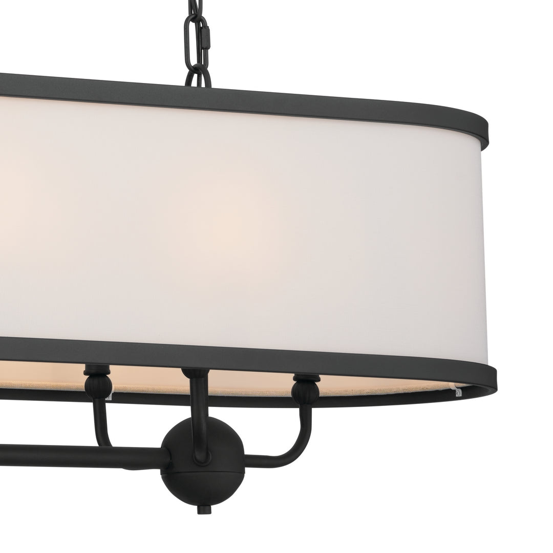 Kichler Canada - 52467BKT - Eight Light Linear Chandelier - Heddle - Textured Black