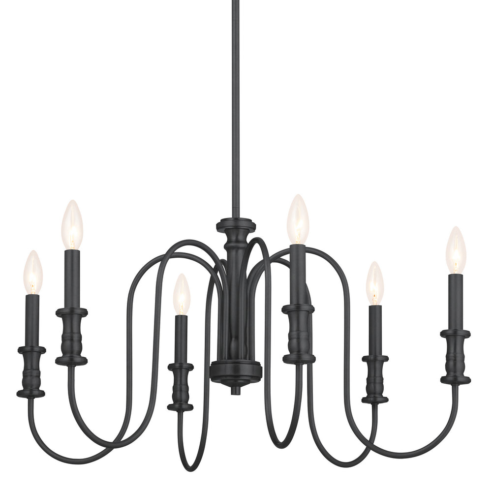Kichler Canada - 52470BK - Six Light Chandelier - Karthe - Black