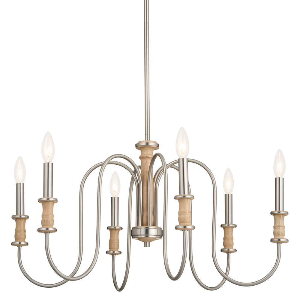 Kichler Canada - 52470NI - Six Light Chandelier - Karthe - Brushed Nickel