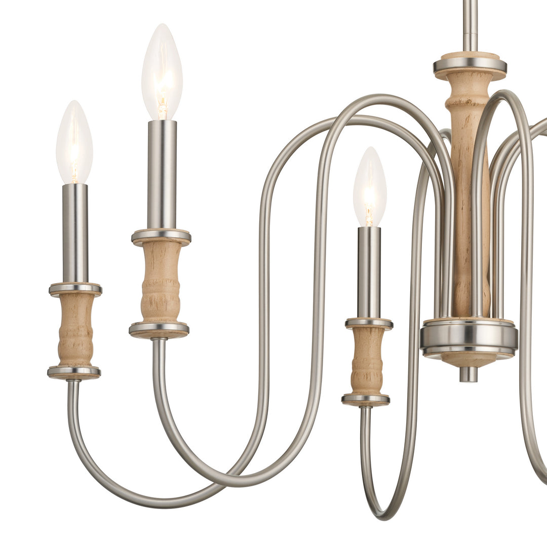 Kichler Canada - 52470NI - Six Light Chandelier - Karthe - Brushed Nickel