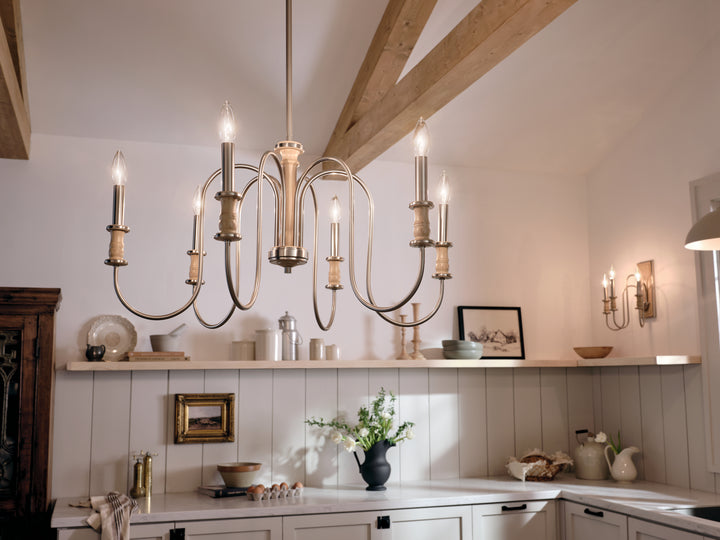 Kichler Canada - 52470NI - Six Light Chandelier - Karthe - Brushed Nickel