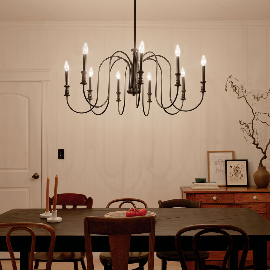 Kichler Canada - 52471BK - Nine Light Chandelier - Karthe - Black