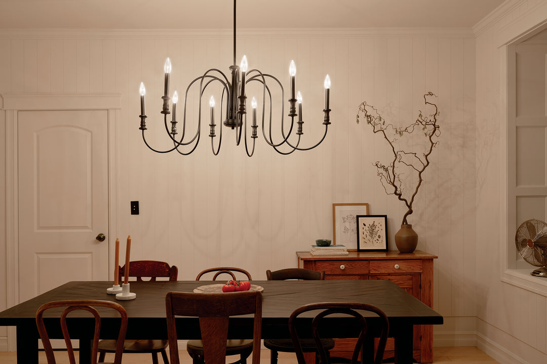 Kichler Canada - 52471BK - Nine Light Chandelier - Karthe - Black