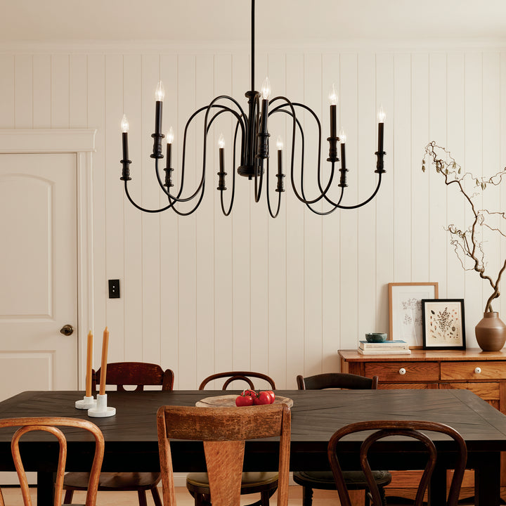 Kichler Canada - 52471BK - Nine Light Chandelier - Karthe - Black