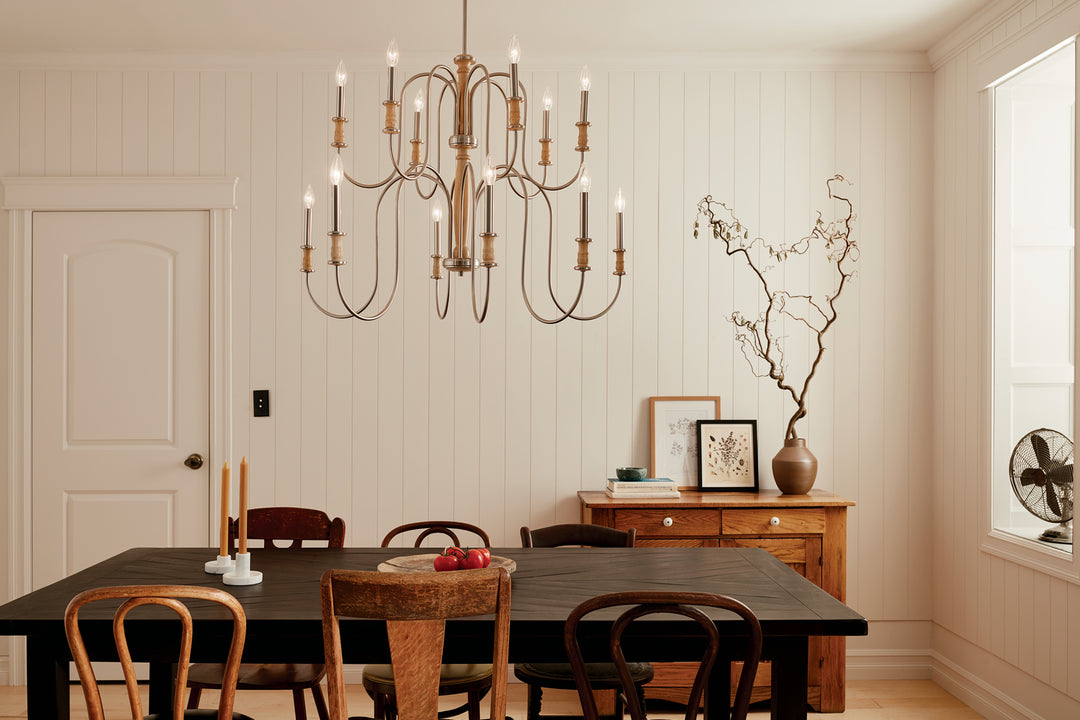 Kichler Canada - 52472NI - 12 Light Chandelier - Karthe - Brushed Nickel
