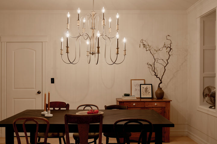 Kichler Canada - 52472NI - 12 Light Chandelier - Karthe - Brushed Nickel
