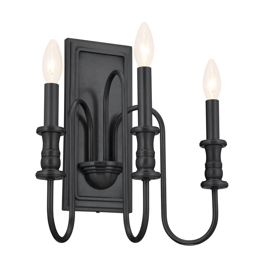 Kichler Canada - 52473BK - Three Light Wall Sconce - Karthe - Black
