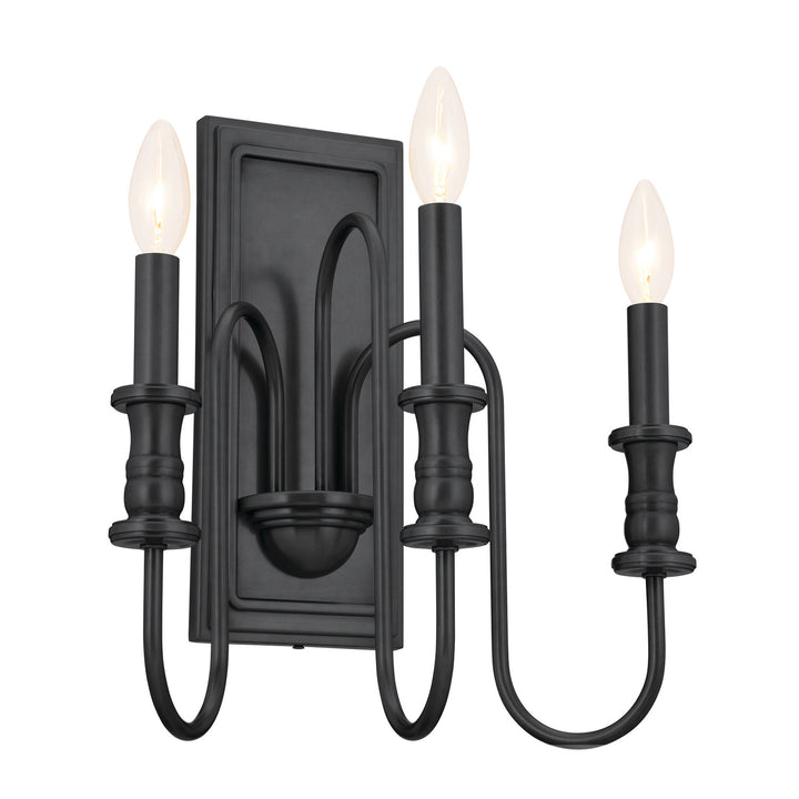 Kichler Canada - 52473BK - Three Light Wall Sconce - Karthe - Black