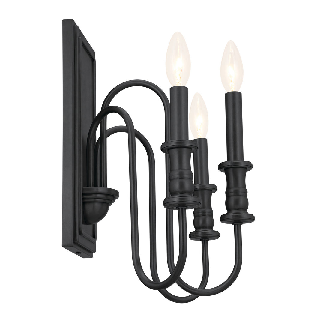 Kichler Canada - 52473BK - Three Light Wall Sconce - Karthe - Black