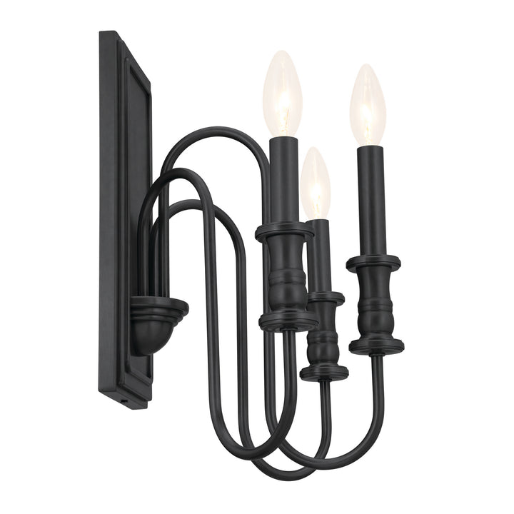 Kichler Canada - 52473BK - Three Light Wall Sconce - Karthe - Black