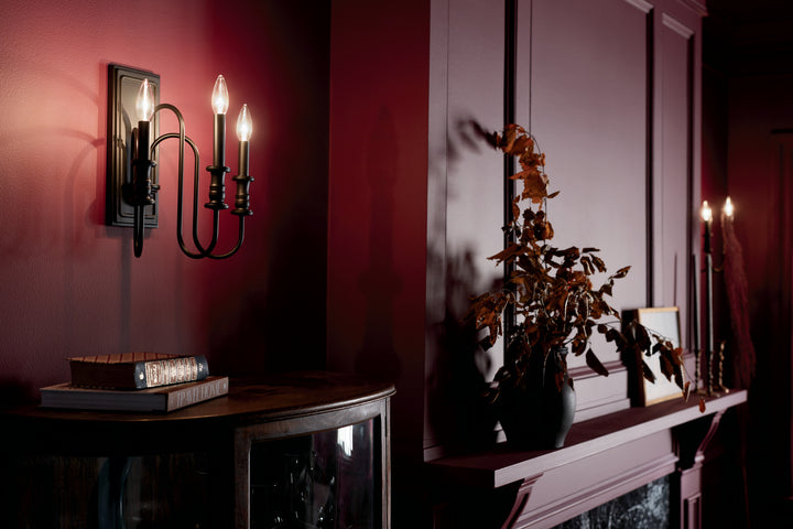 Kichler Canada - 52473BK - Three Light Wall Sconce - Karthe - Black