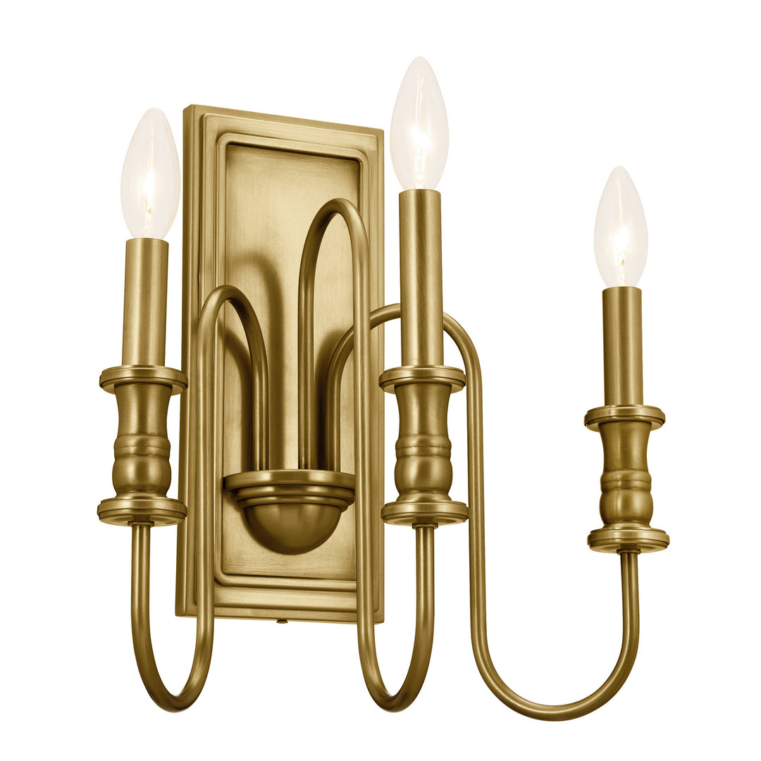 Kichler Canada - 52473NBR - Three Light Wall Sconce - Karthe - Natural Brass