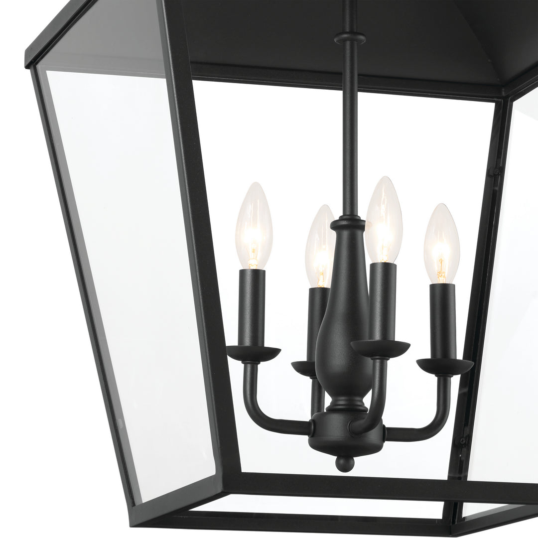 Kichler Canada - 52475BKT - Four Light Foyer Pendant - Dame - Textured Black