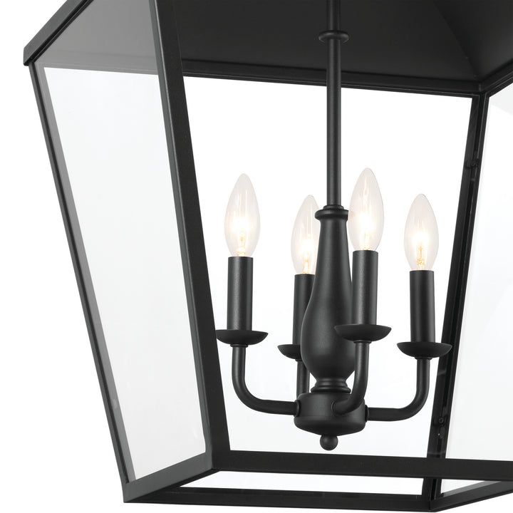 Kichler Canada - 52475BKT - Four Light Foyer Pendant - Dame - Textured Black