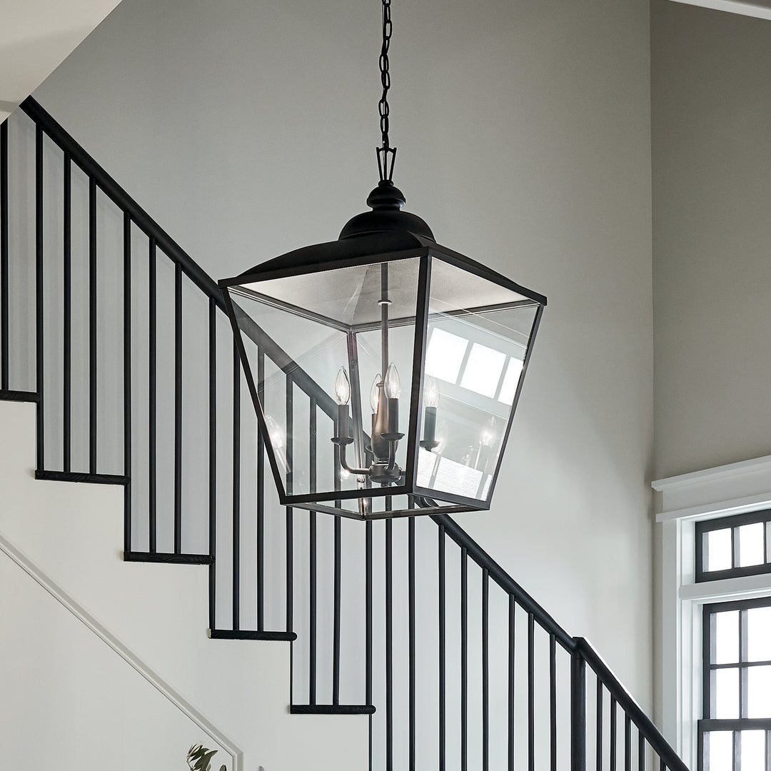 Kichler Canada - 52475BKT - Four Light Foyer Pendant - Dame - Textured Black