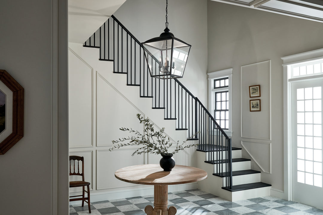 Kichler Canada - 52475BKT - Four Light Foyer Pendant - Dame - Textured Black