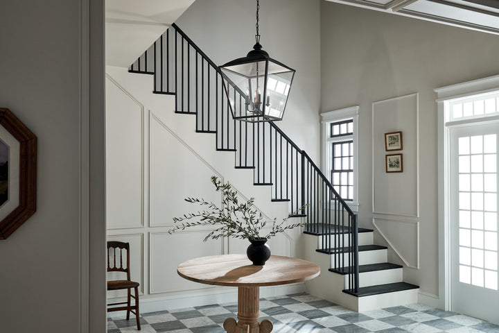 Kichler Canada - 52475BKT - Four Light Foyer Pendant - Dame - Textured Black