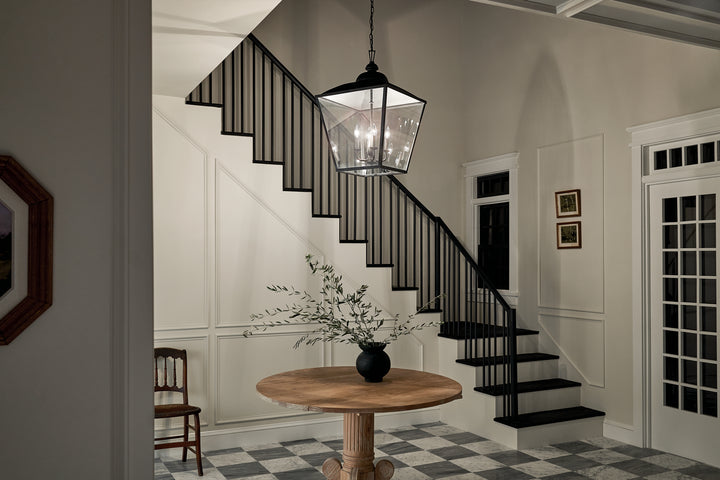Kichler Canada - 52475BKT - Four Light Foyer Pendant - Dame - Textured Black