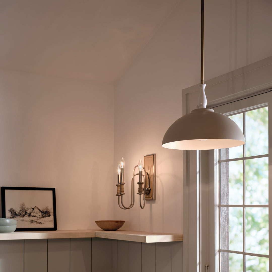 Kichler Canada - 52476GRG - One Light Pendant - Fira - Greige