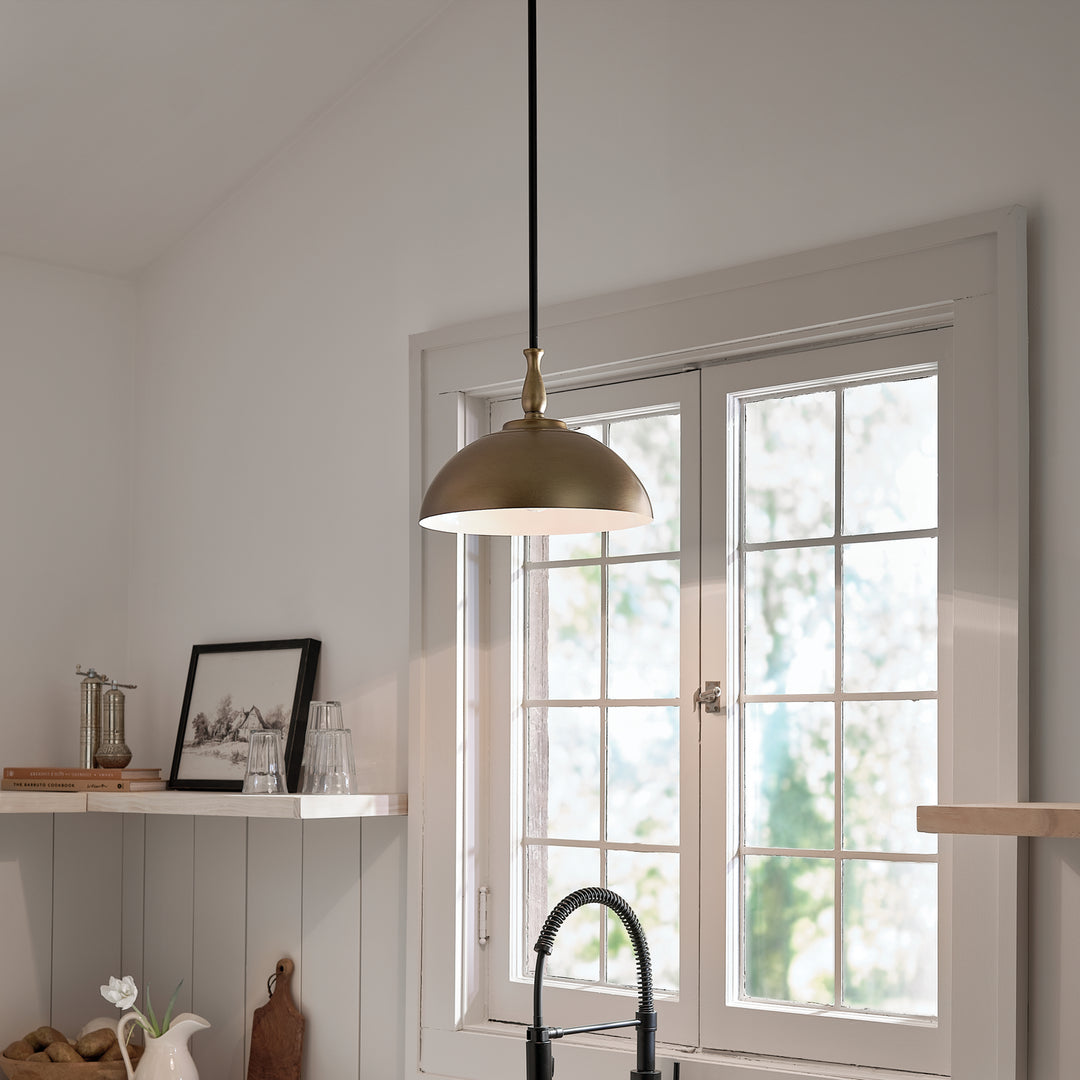 Kichler Canada - 52476NBR - One Light Pendant - Fira - Natural Brass