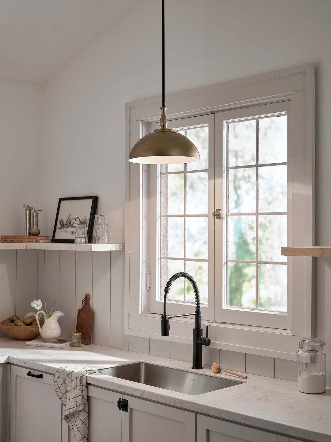 Kichler Canada - 52476NBR - One Light Pendant - Fira - Natural Brass