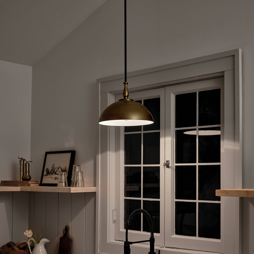Kichler Canada - 52476NBR - One Light Pendant - Fira - Natural Brass