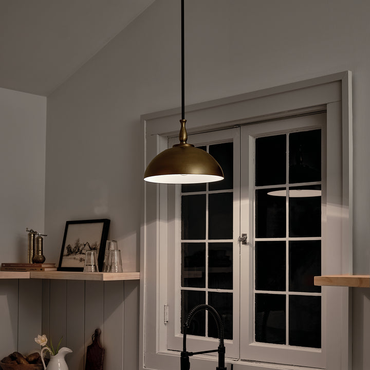 Kichler Canada - 52476NBR - One Light Pendant - Fira - Natural Brass