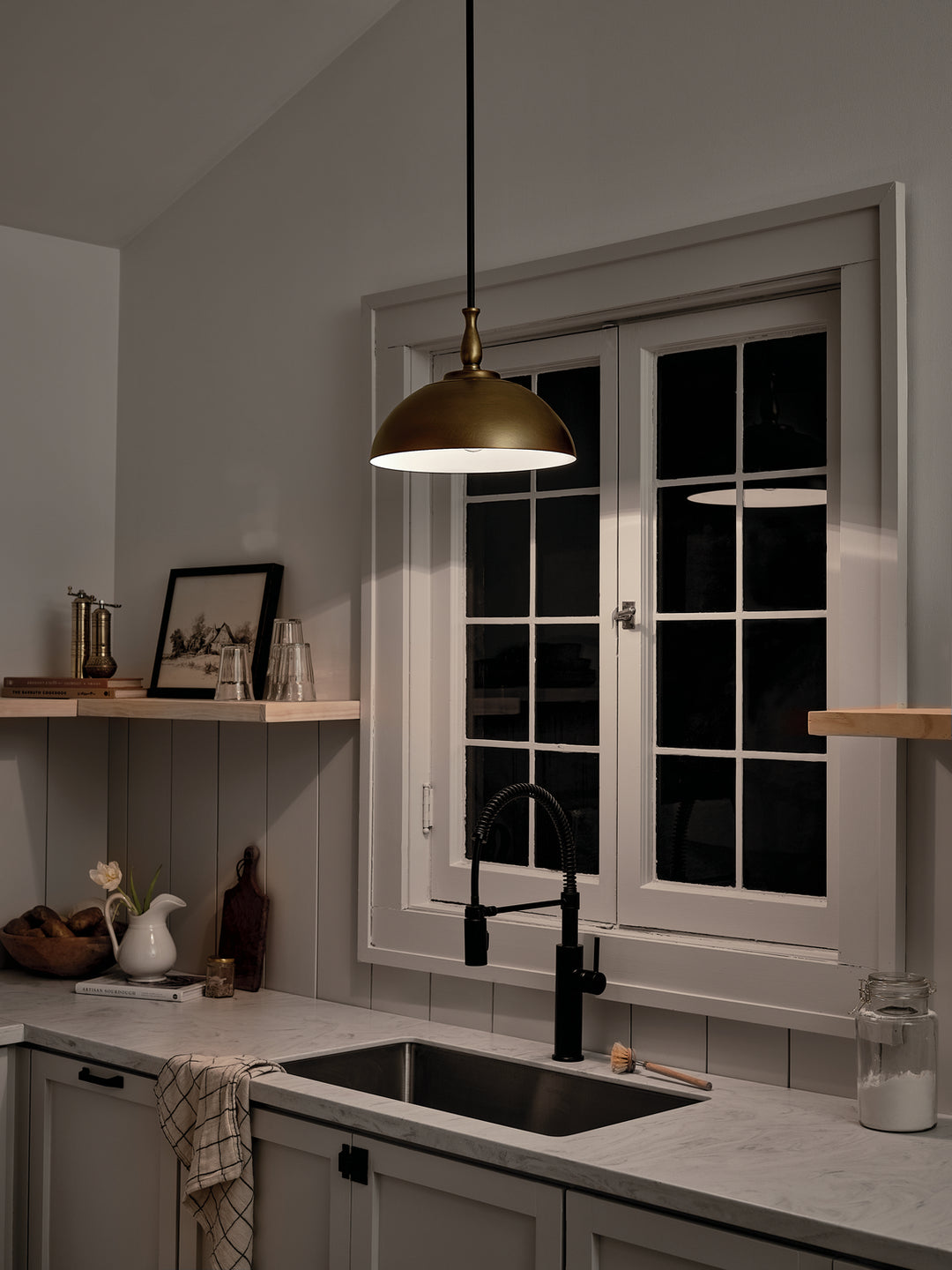 Kichler Canada - 52476NBR - One Light Pendant - Fira - Natural Brass