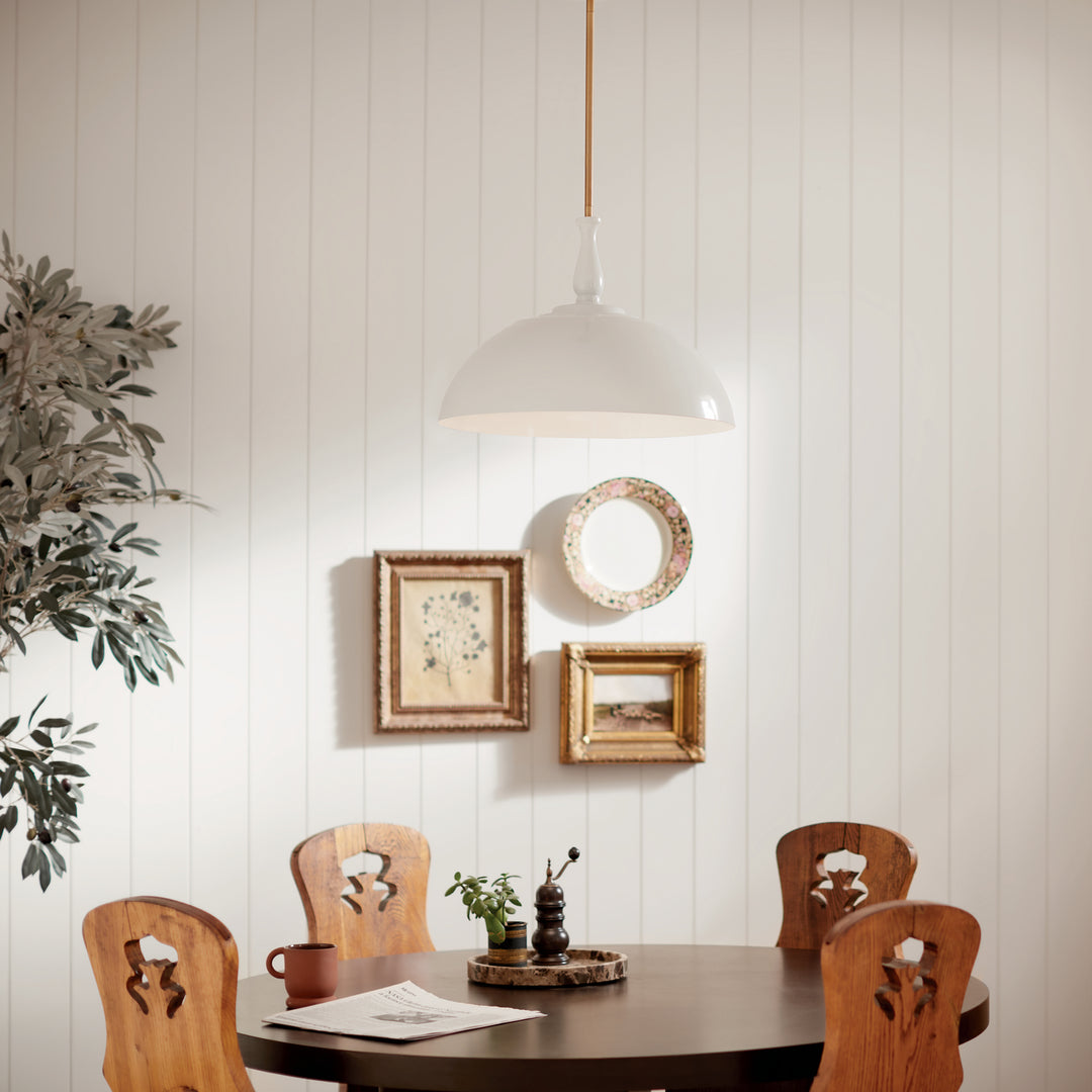 Kichler Canada - 52477WH - One Light Pendant - Fira - White