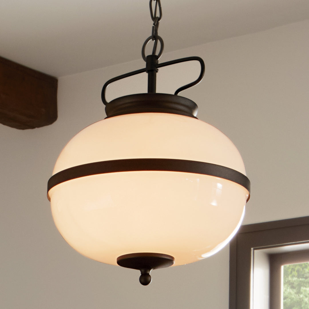 Kichler Canada - 52478BKT - Two Light Pendant - Opal - Textured Black