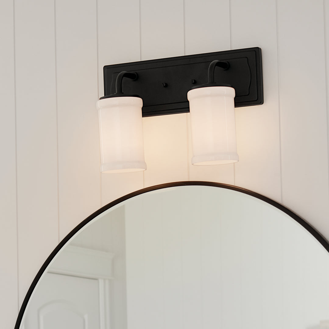Kichler Canada - 55130BKT - Two Light Bath - Vetivene - Textured Black