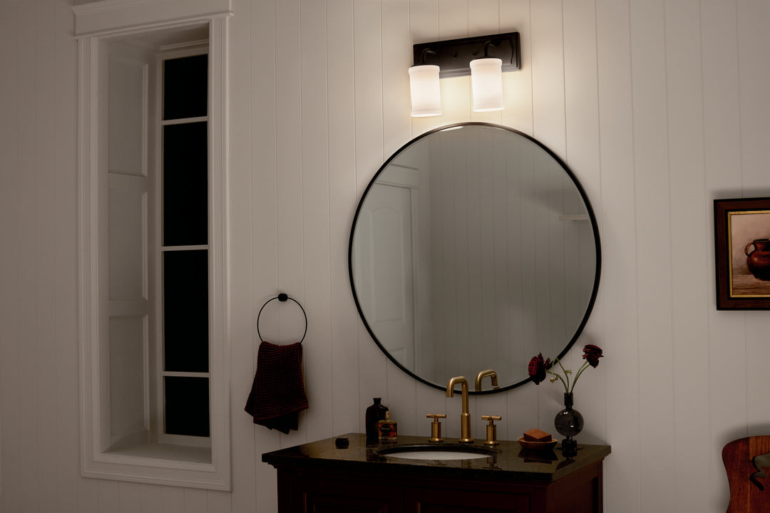 Kichler Canada - 55130BKT - Two Light Bath - Vetivene - Textured Black