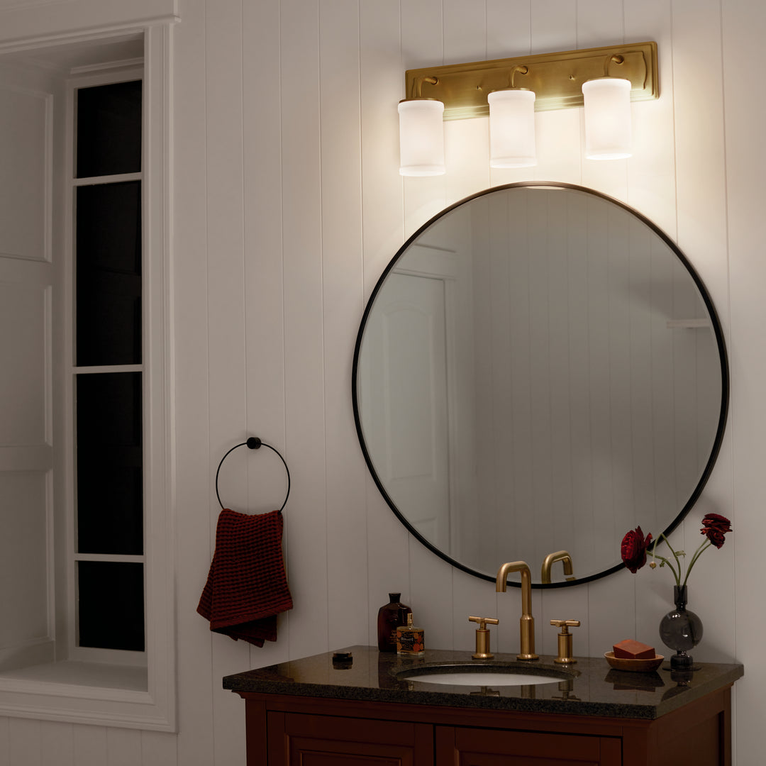 Kichler Canada - 55131NBR - Three Light Bath - Vetivene - Natural Brass