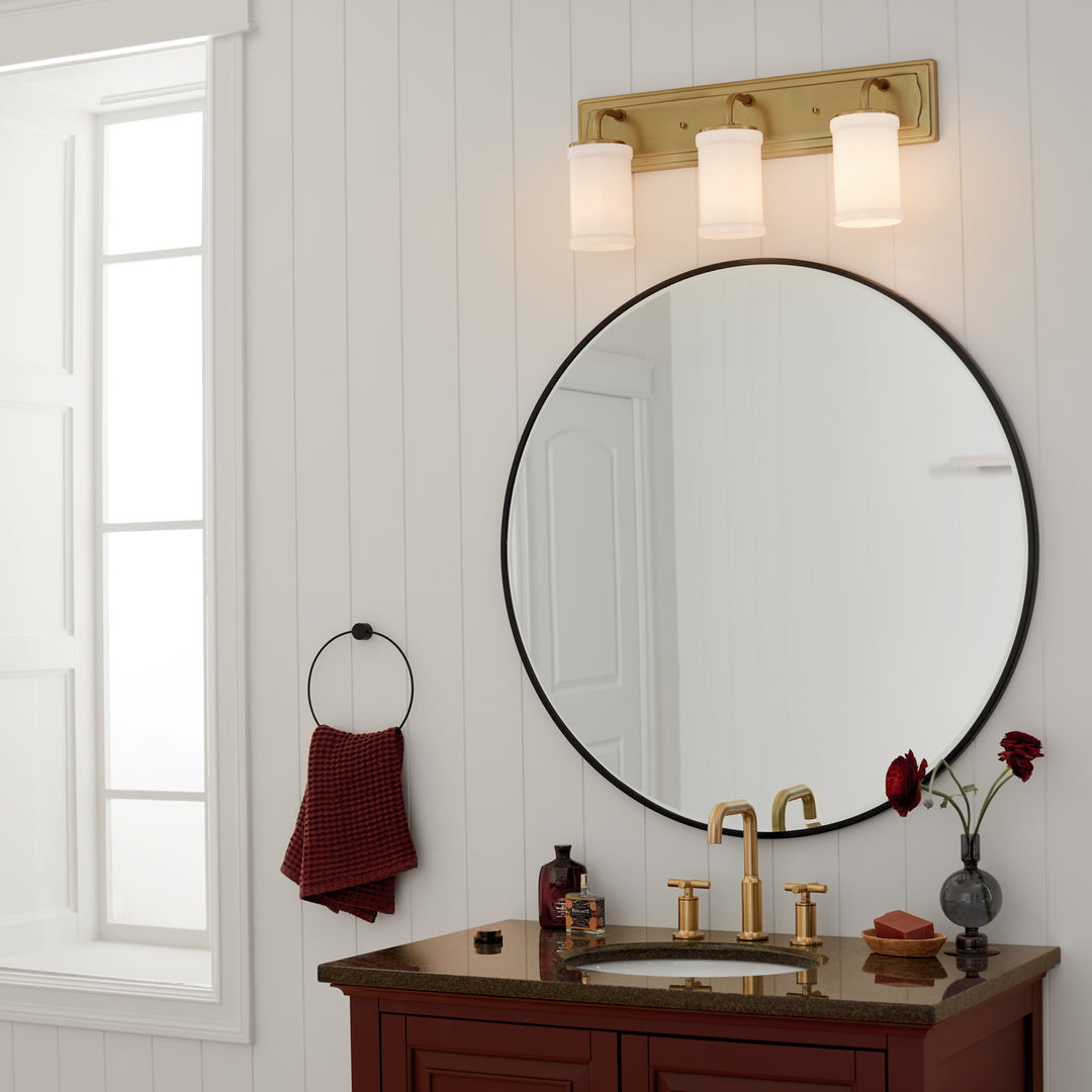 Kichler Canada - 55131NBR - Three Light Bath - Vetivene - Natural Brass
