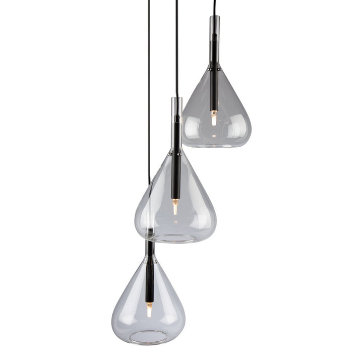 Artcraft Canada - AC11163BK - Three Light Pendant - Conic - Black