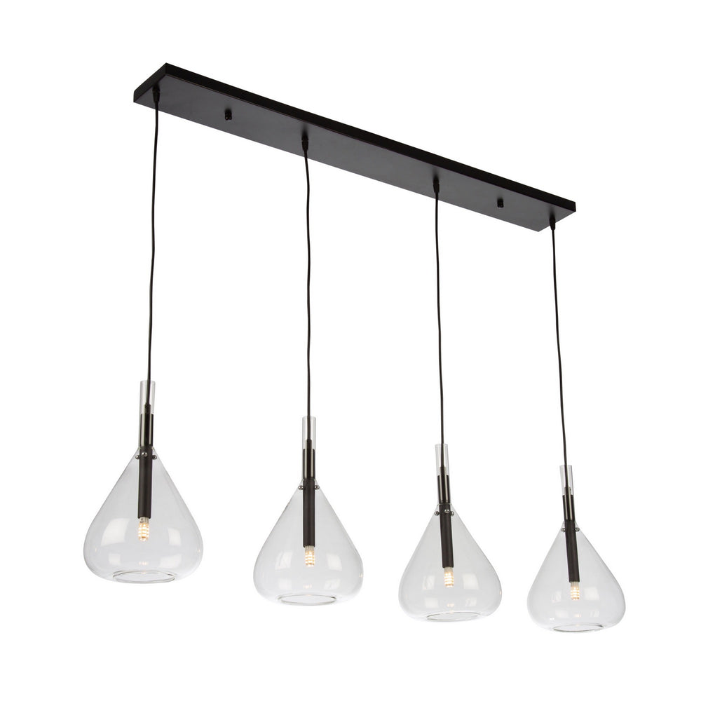 Artcraft Canada - AC11164BK - Four Light Island Pendant - Conic - Black