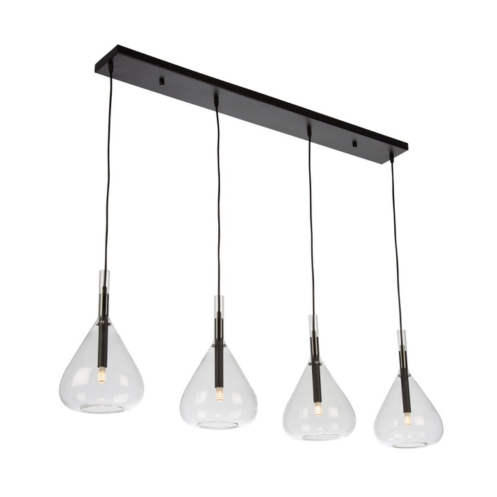 Artcraft Canada - AC11164BK - Four Light Island Pendant - Conic - Black