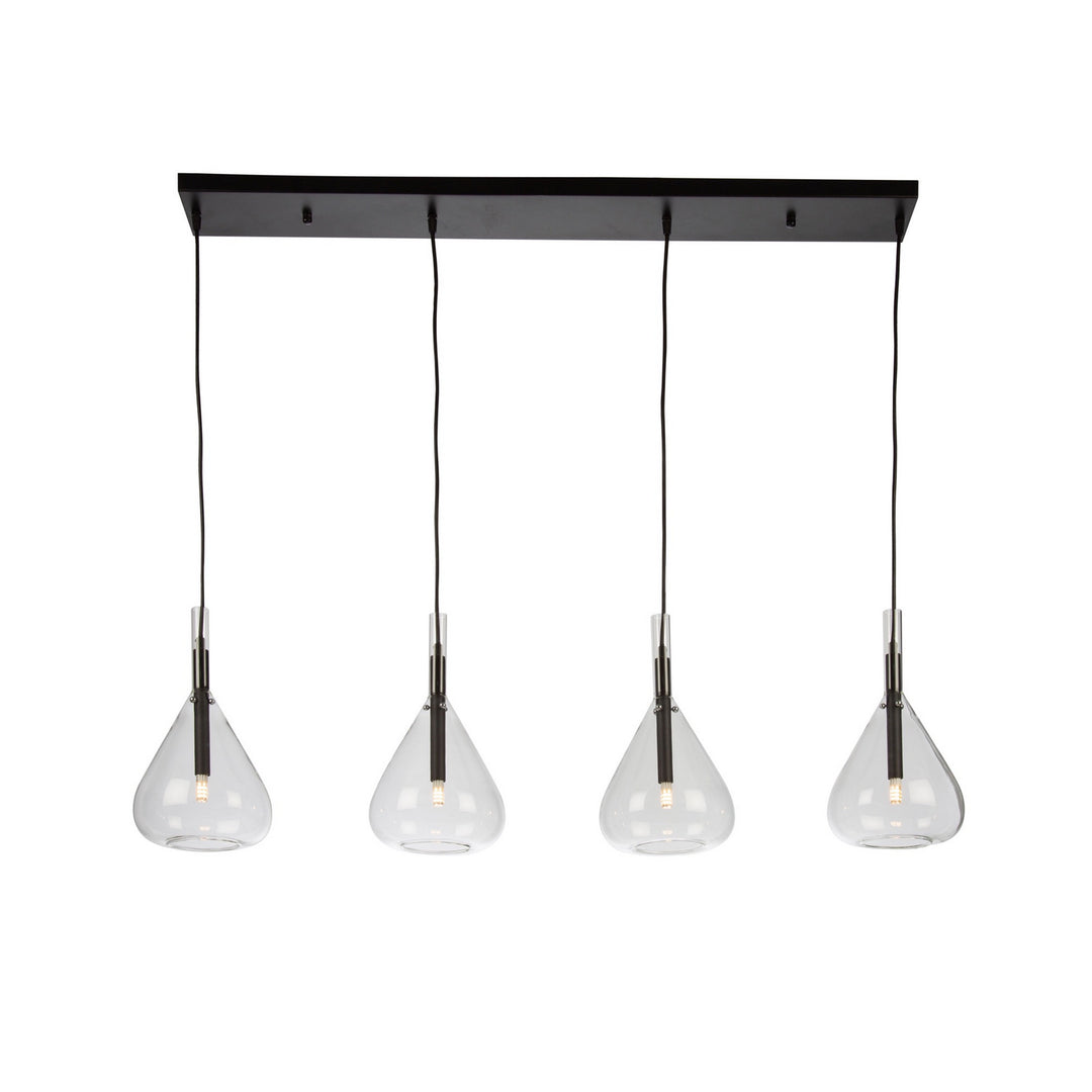 Artcraft Canada - AC11164BK - Four Light Island Pendant - Conic - Black