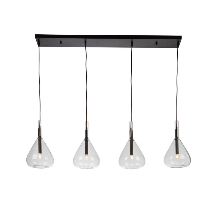 Artcraft Canada - AC11164BK - Four Light Island Pendant - Conic - Black