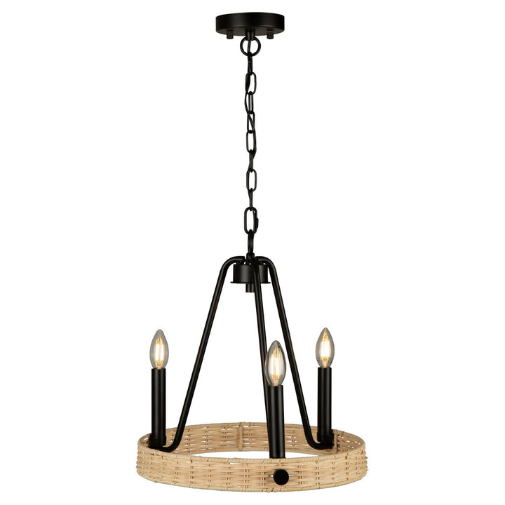 Artcraft Canada - AC11713BK - Three Light Chandelier - Perris - Black