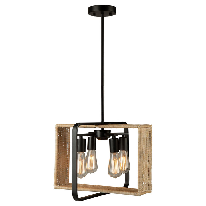 Artcraft Canada - AC11714BK - Four Light Pendant - Perris - Black