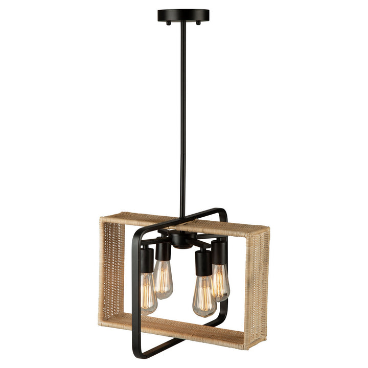 Artcraft Canada - AC11714BK - Four Light Pendant - Perris - Black