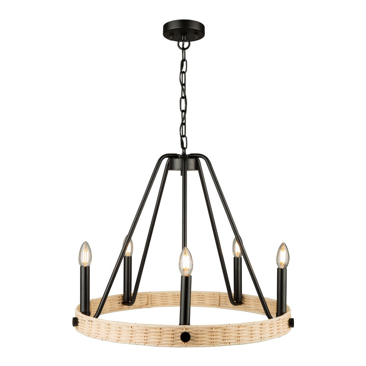 Artcraft Canada - AC11715BK - Five Light Chandelier - Perris - Black