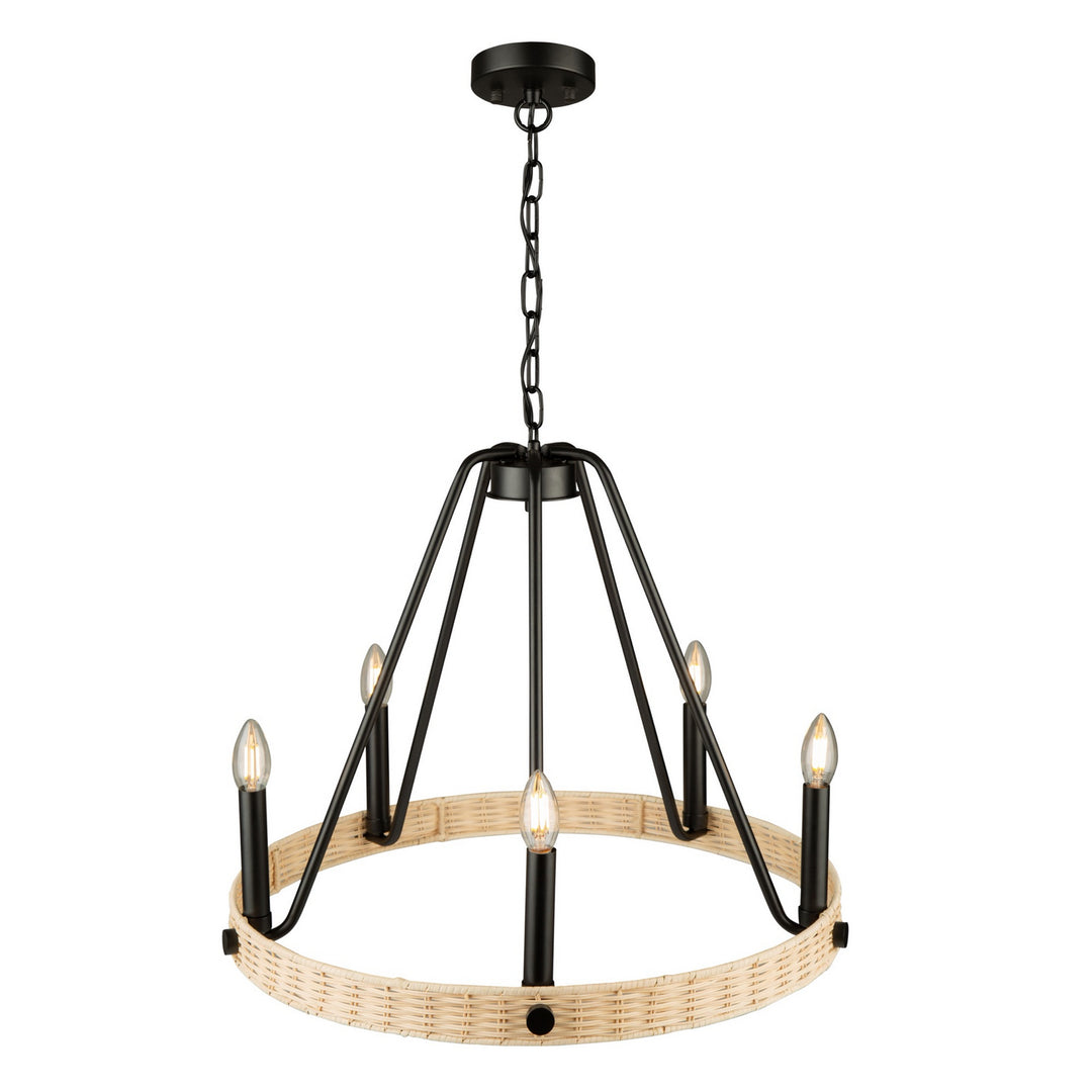Artcraft Canada - AC11715BK - Five Light Chandelier - Perris - Black