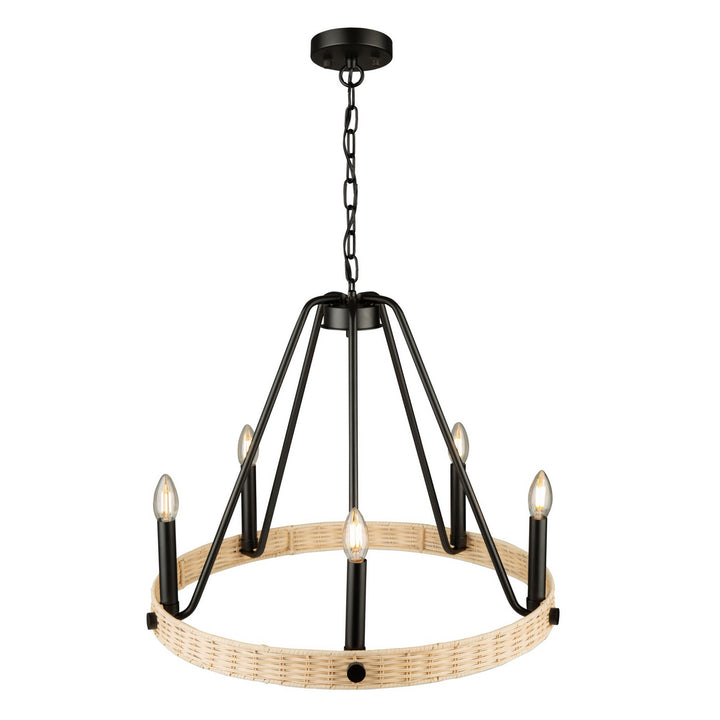Artcraft Canada - AC11715BK - Five Light Chandelier - Perris - Black