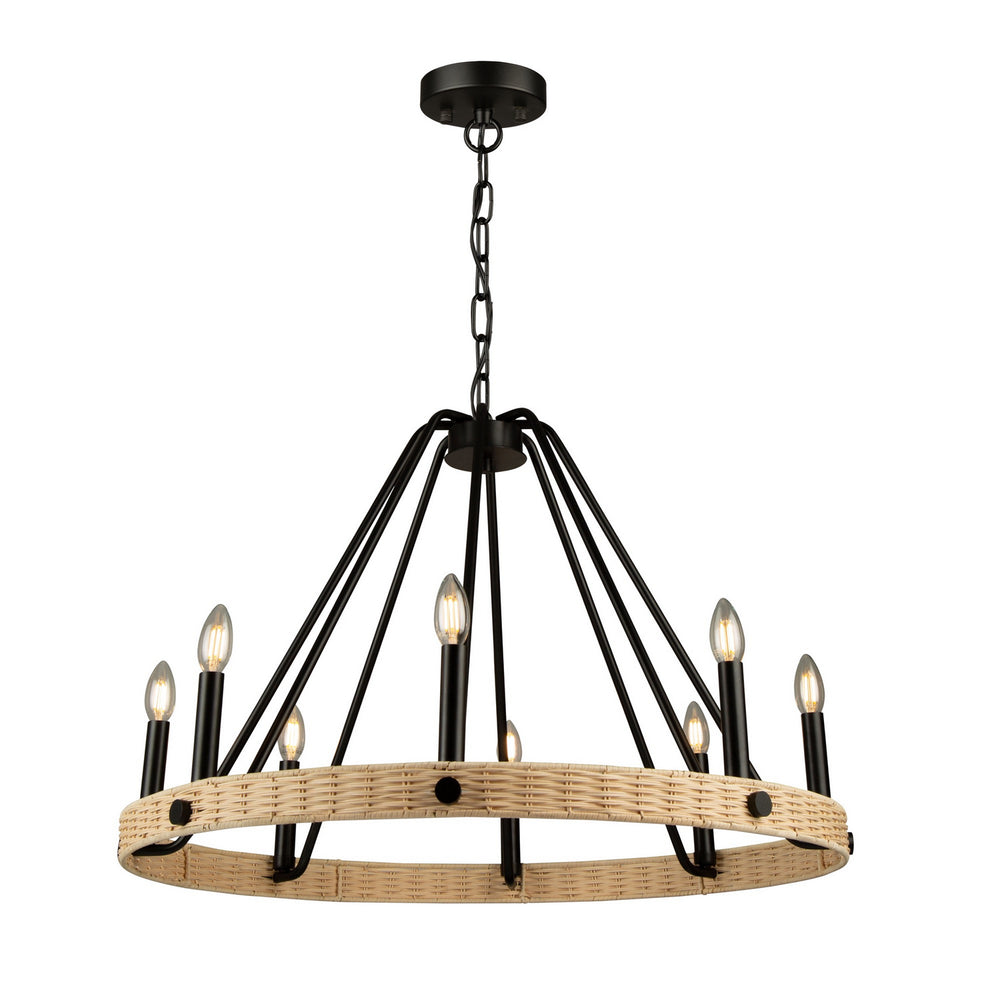 Artcraft Canada - AC11718BK - Eight Light Chandelier - Perris - Black